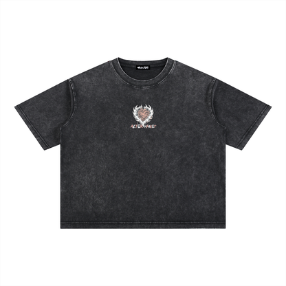 Hearts and Bones Tee - Obsidian Wash