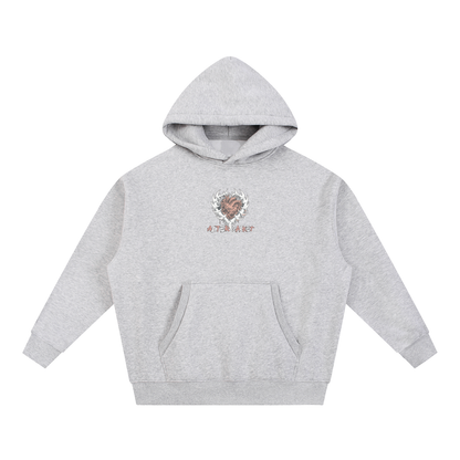 Hearts and Bones Hoodie - Heather Grey
