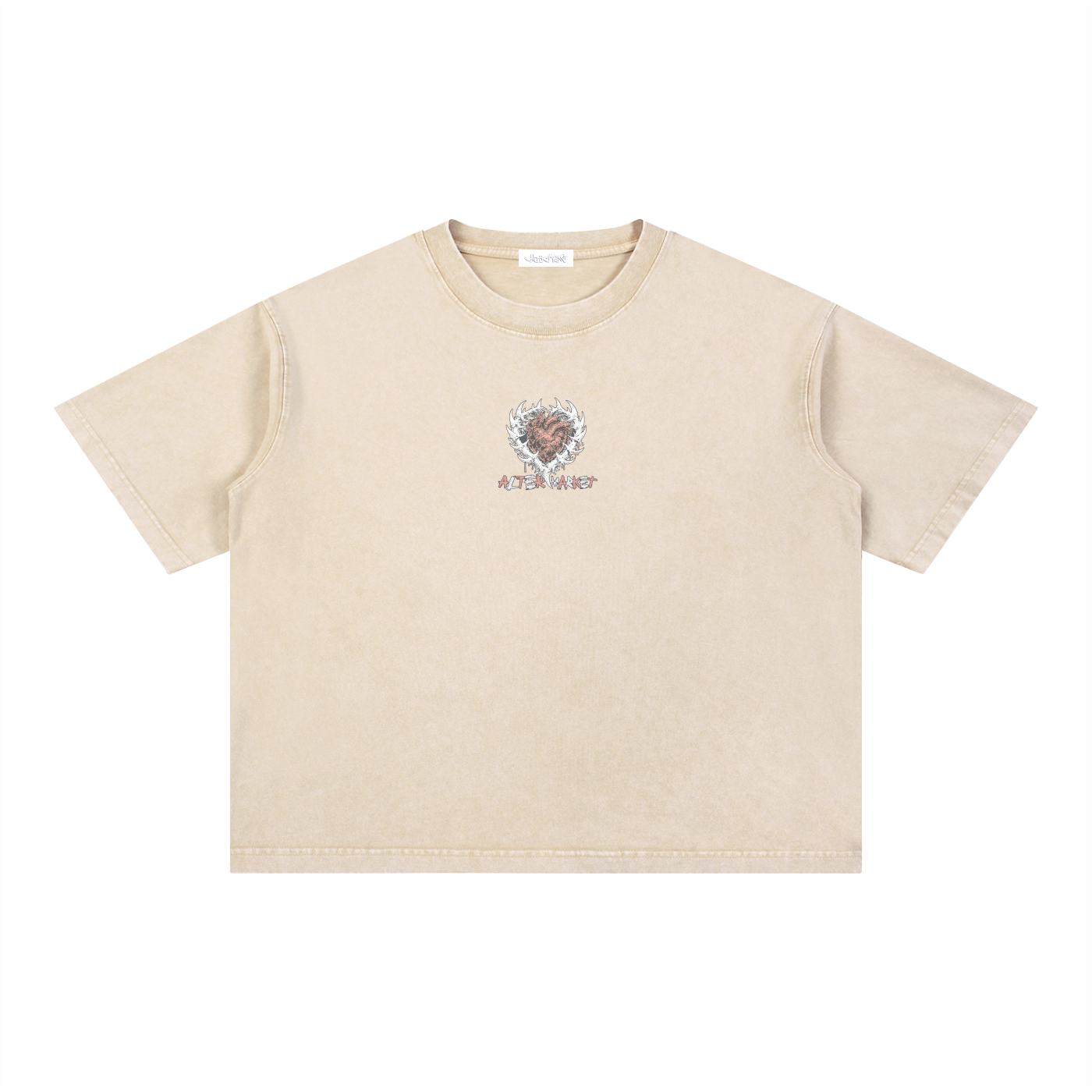 Hearts and Bones Tee - Aged Bone