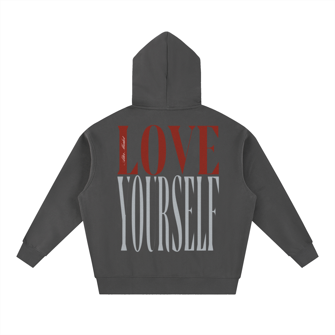 Monochrome Love Dose Hoodie - Stone Grey