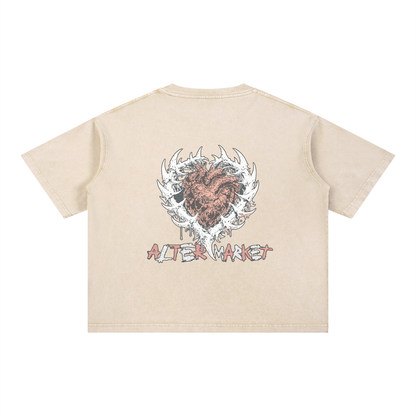Hearts and Bones Tee - Aged Bone
