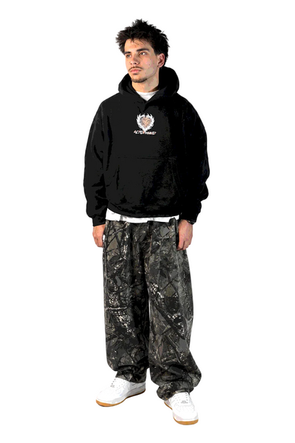 Hearts and Bones Hoodie - Jet Black