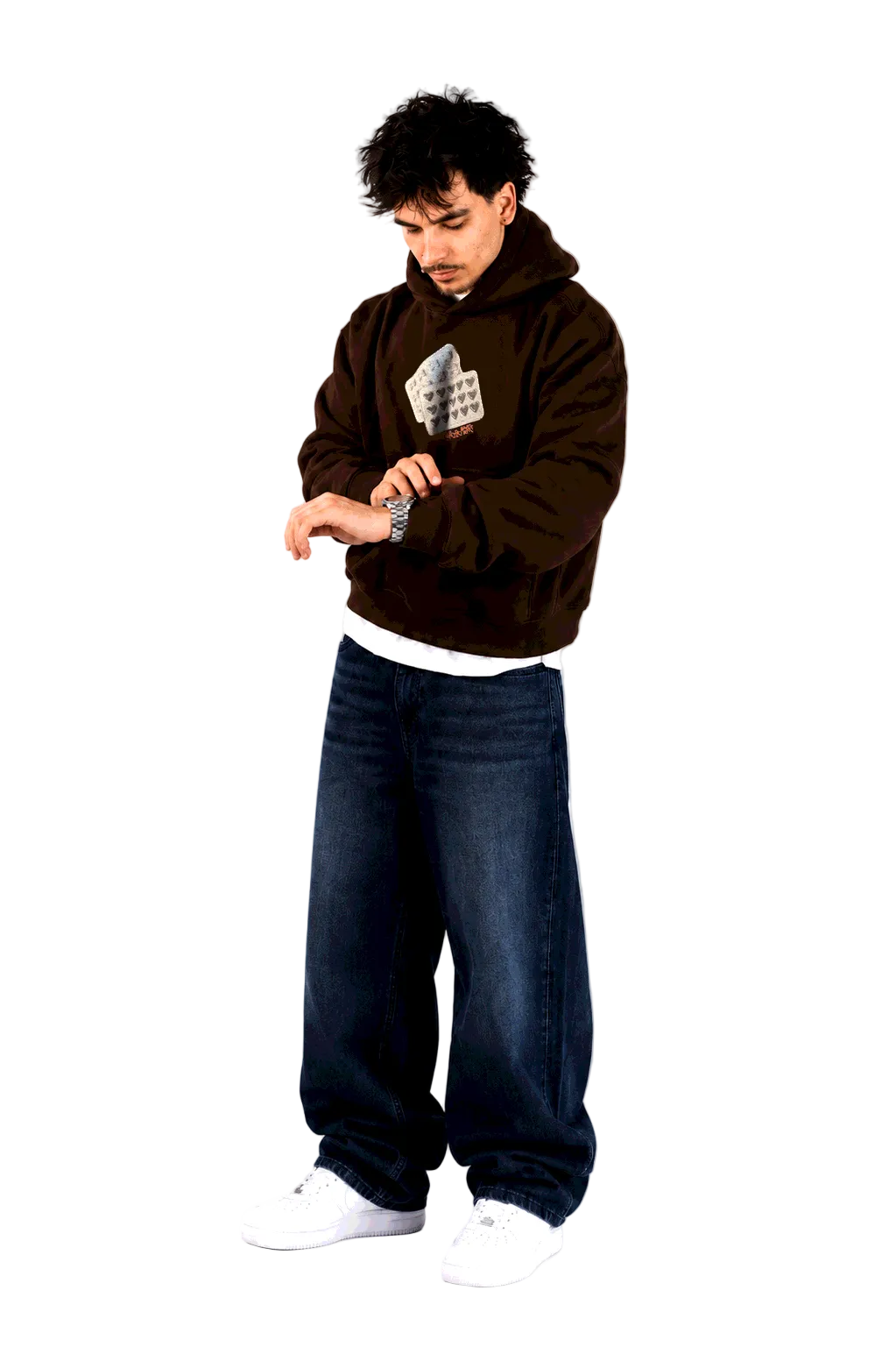 Monochrome Love Dose Hoodie - Velvet Brown