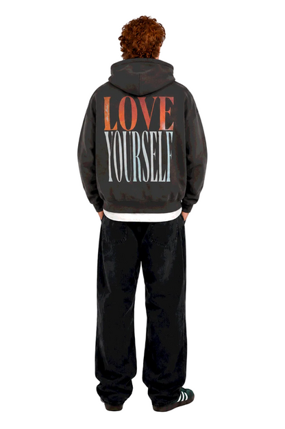 Monochrome Love Dose Hoodie - Stone Grey