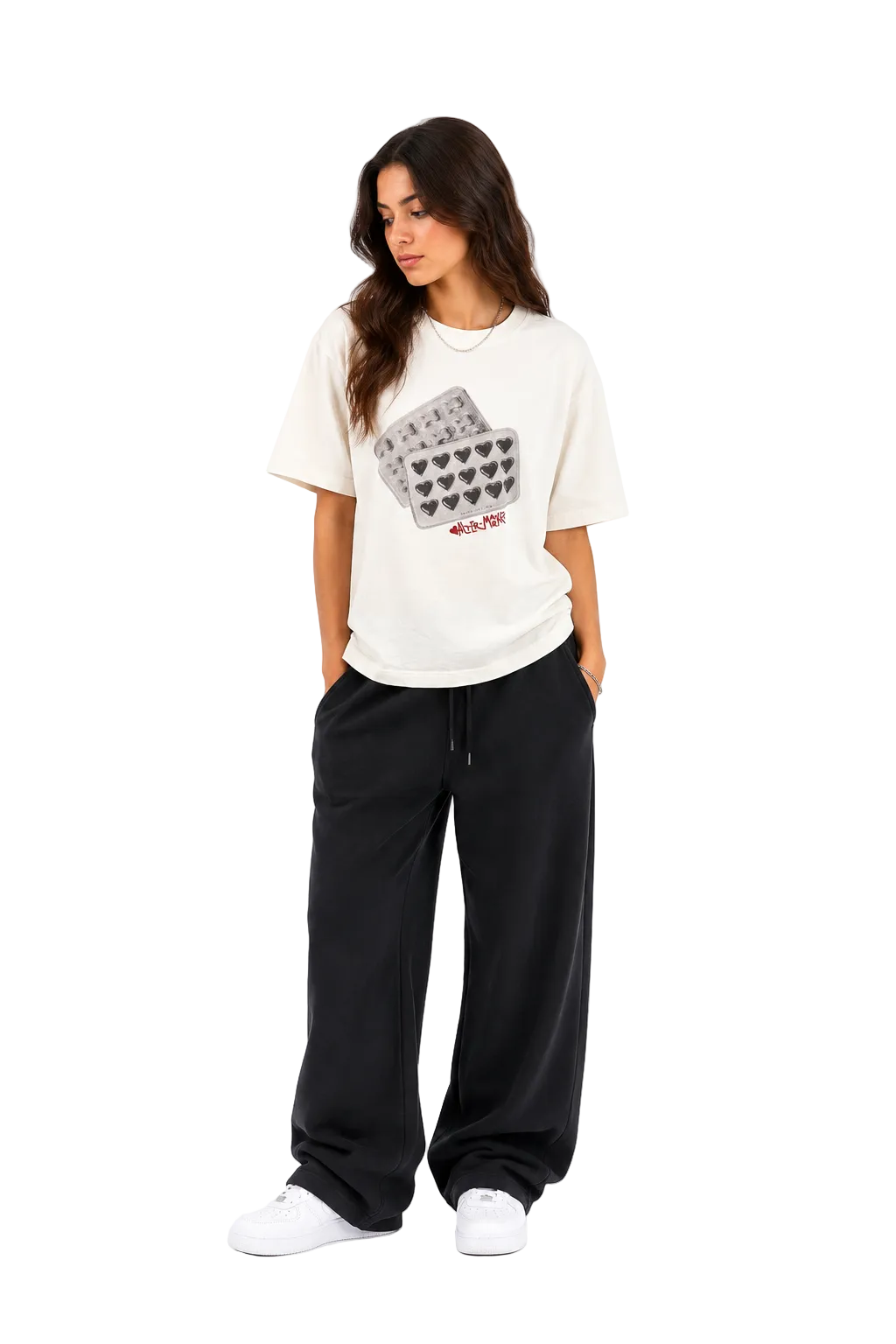 Monochrome Love Dose Tee - Vintage White