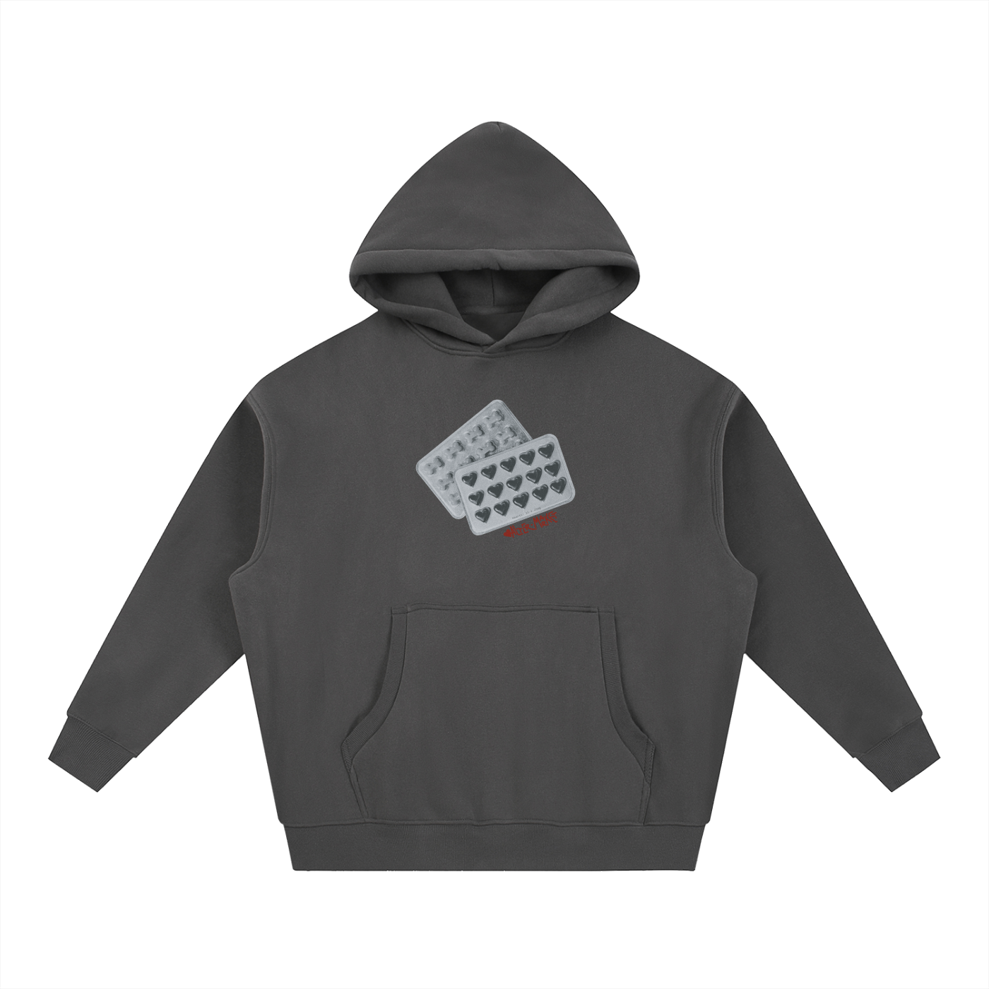 Monochrome Love Dose Hoodie - Stone Grey